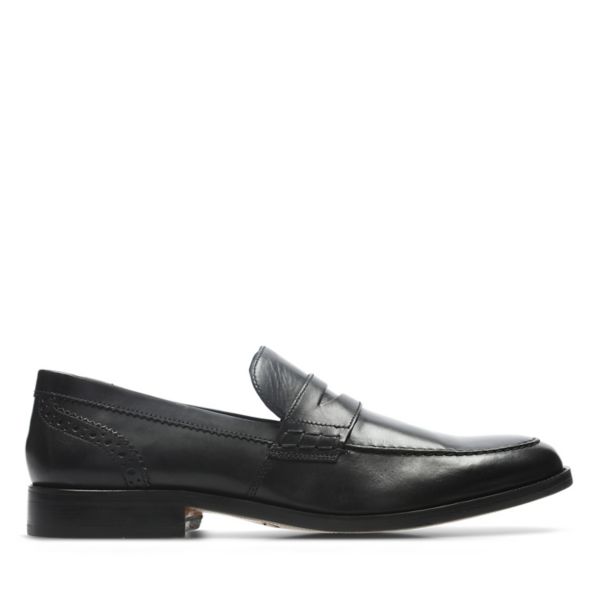 Clarks Mens James Free Loafers Black | CA-3592167